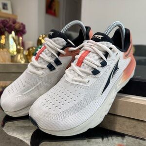Alta White and Coral Athletic Shoes
